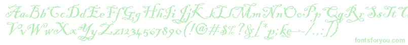 BlackadderItcTt Font – Green Fonts on White Background