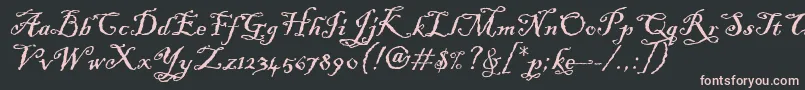 BlackadderItcTt Font – Pink Fonts on Black Background