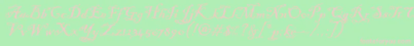 BlackadderItcTt Font – Pink Fonts on Green Background