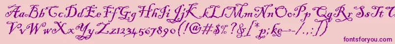 BlackadderItcTt Font – Purple Fonts on Pink Background