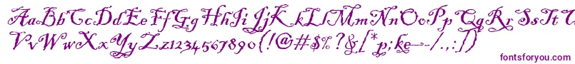 BlackadderItcTt Font – Purple Fonts on White Background