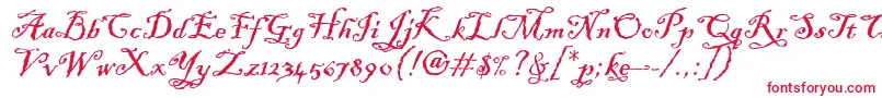 BlackadderItcTt Font – Red Fonts on White Background