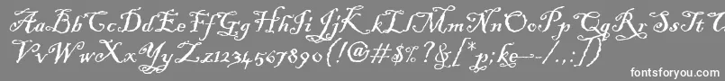 Шрифт BlackadderItcTt – белые шрифты на сером фоне