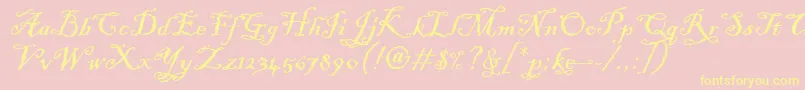 BlackadderItcTt Font – Yellow Fonts on Pink Background