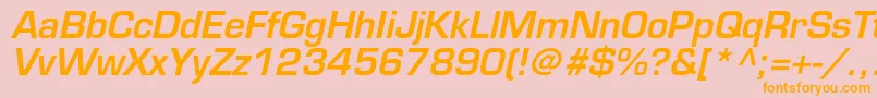 En savoir plus sur la police EurostileltstdDemioblique Police EurostileltstdDemioblique – polices orange sur fond rose