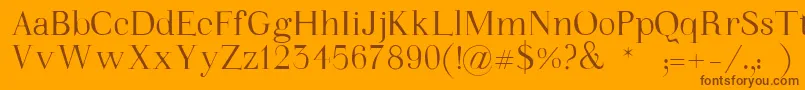 WalinaFont Font – Brown Fonts on Orange Background
