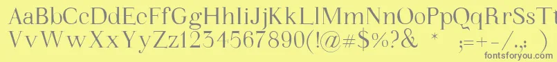 WalinaFont Font – Gray Fonts on Yellow Background