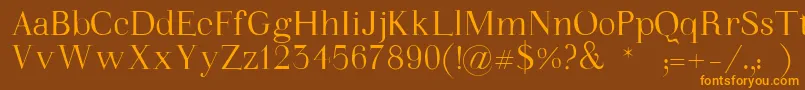 WalinaFont Font – Orange Fonts on Brown Background