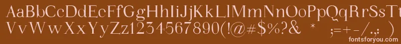 WalinaFont Font – Pink Fonts on Brown Background