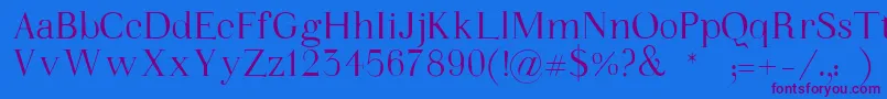 WalinaFont Font – Purple Fonts on Blue Background