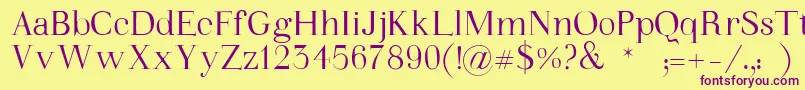 WalinaFont Font – Purple Fonts on Yellow Background