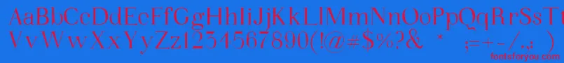 WalinaFont Font – Red Fonts on Blue Background