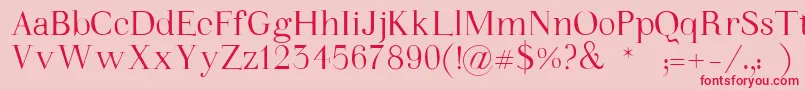 WalinaFont Font – Red Fonts on Pink Background