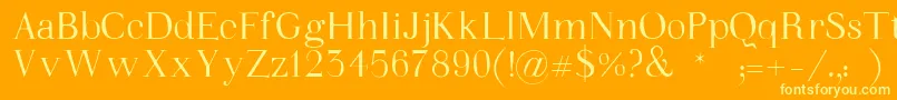 WalinaFont Font – Yellow Fonts on Orange Background