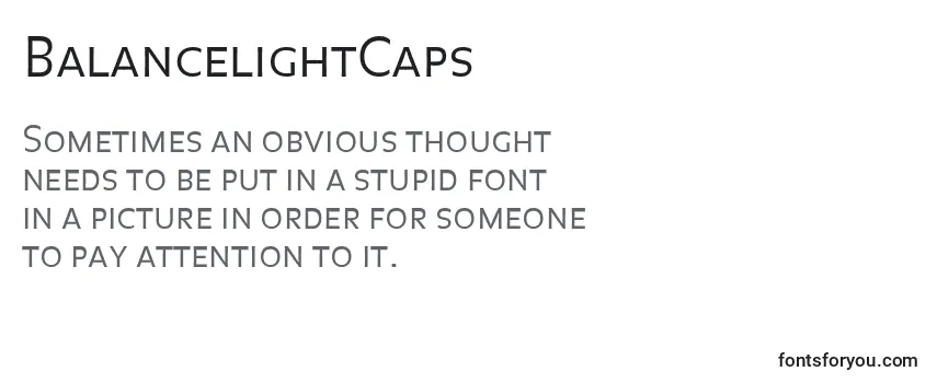 Schriftart BalancelightCaps