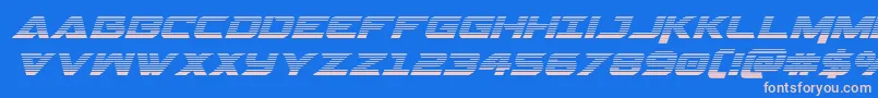 Gemina2gradital Font – Pink Fonts on Blue Background