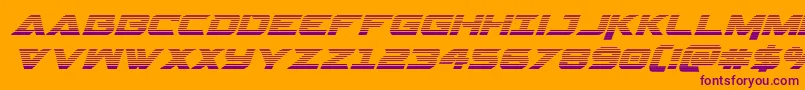 Gemina2gradital-Schriftart – Violette Schriften auf orangefarbenem Hintergrund