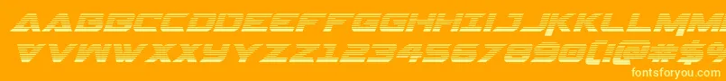 Gemina2gradital Font – Yellow Fonts on Orange Background