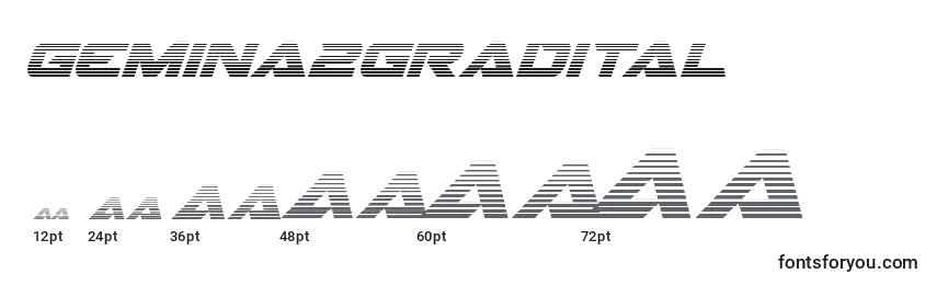Размеры шрифта Gemina2gradital