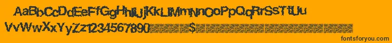 Easyhorror Font – Black Fonts on Orange Background