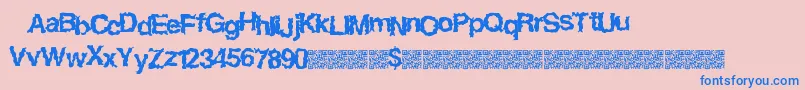 Easyhorror Font – Blue Fonts on Pink Background