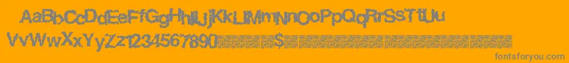 Easyhorror Font – Gray Fonts on Orange Background