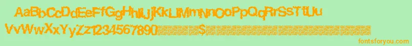 Easyhorror Font – Orange Fonts on Green Background