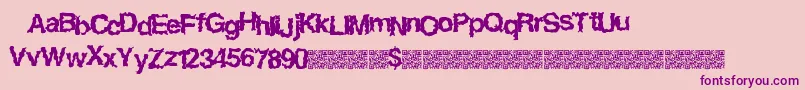 Easyhorror Font – Purple Fonts on Pink Background