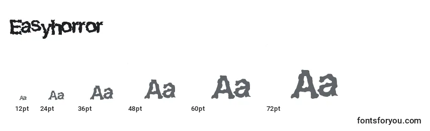 Easyhorror Font Sizes