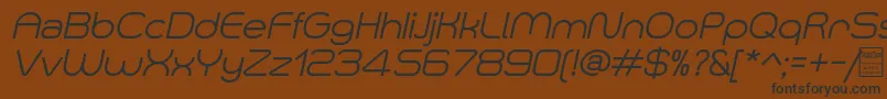 SmushItalicDemo Font – Black Fonts on Brown Background