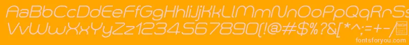 フォントSmushItalicDemo – オレンジの背景にピンクのフォント