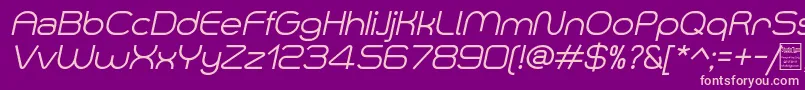 SmushItalicDemo Font – Pink Fonts on Purple Background