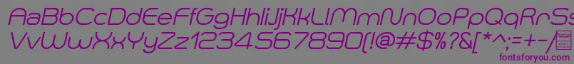 SmushItalicDemo Font – Purple Fonts on Gray Background