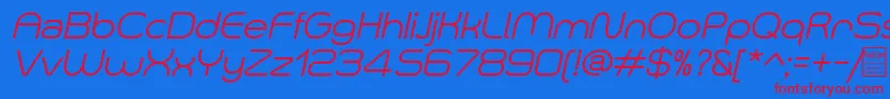 SmushItalicDemo Font – Red Fonts on Blue Background