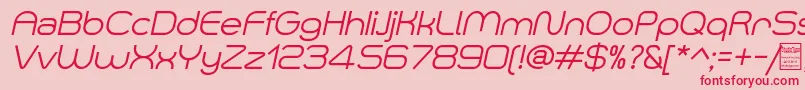 SmushItalicDemo Font – Red Fonts on Pink Background