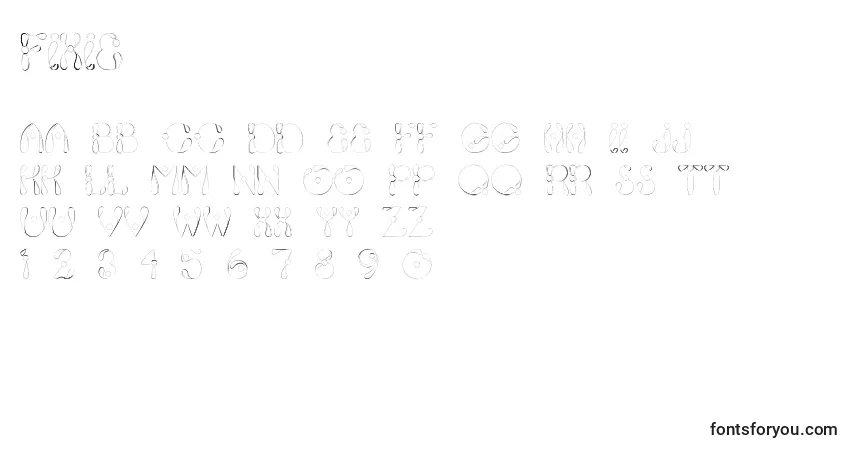 Шрифт Fixie – алфавит, цифры, специальные символы