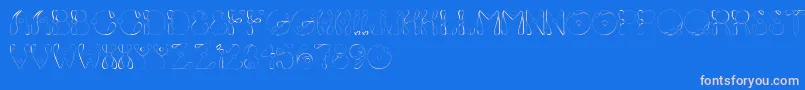 Fixie Font – Pink Fonts on Blue Background