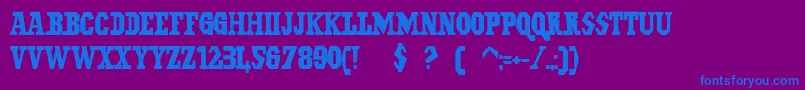 フォントIlGrinta – 紫色の背景に青い文字