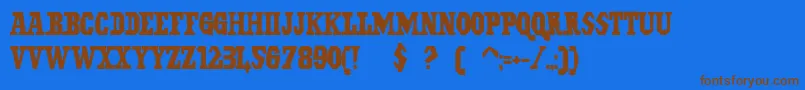 IlGrinta Font – Brown Fonts on Blue Background