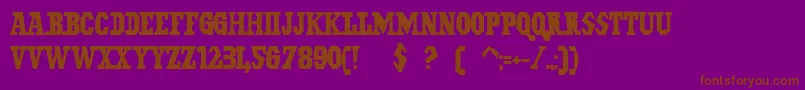 IlGrinta-fontti – ruskeat fontit violetilla taustalla