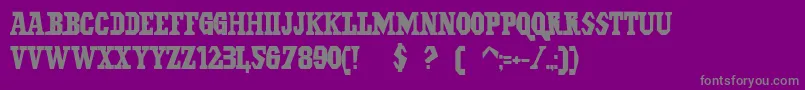 フォントIlGrinta – 紫の背景に灰色の文字