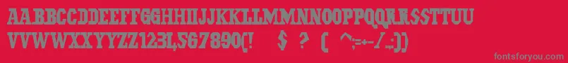IlGrinta-fontti – harmaat kirjasimet punaisella taustalla