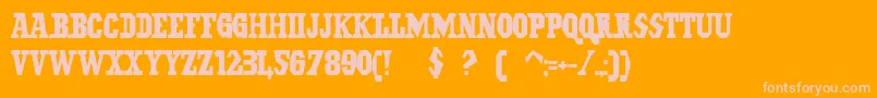 IlGrinta Font – Pink Fonts on Orange Background
