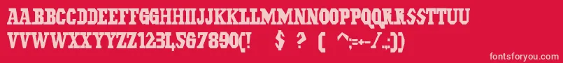 IlGrinta Font – Pink Fonts on Red Background
