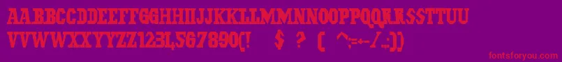フォントIlGrinta – 紫の背景に赤い文字