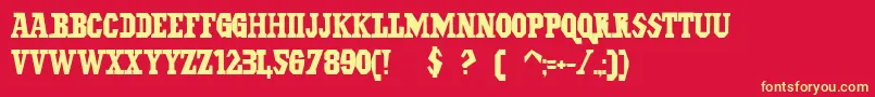 IlGrinta-fontti – keltaiset fontit punaisella taustalla