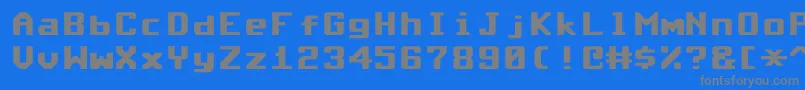 fuente Commodore64Rounded – Fuentes Grises Sobre Fondo Azul
