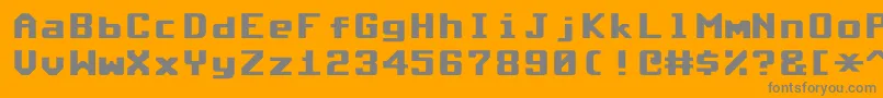 Lisätietoja Commodore64Rounded-fontista Commodore64Rounded-fontti – harmaat kirjasimet oranssilla taustalla