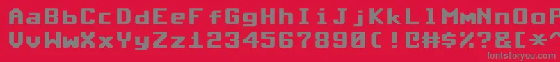 Commodore64Rounded Font – Gray Fonts on Red Background