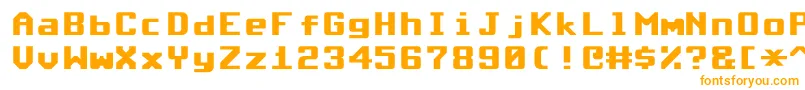 Commodore64Rounded Font – Orange Fonts on White Background